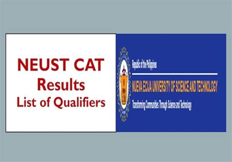 neust CAT Results 2024 List Of Qualifiers @neust.edu.ph.